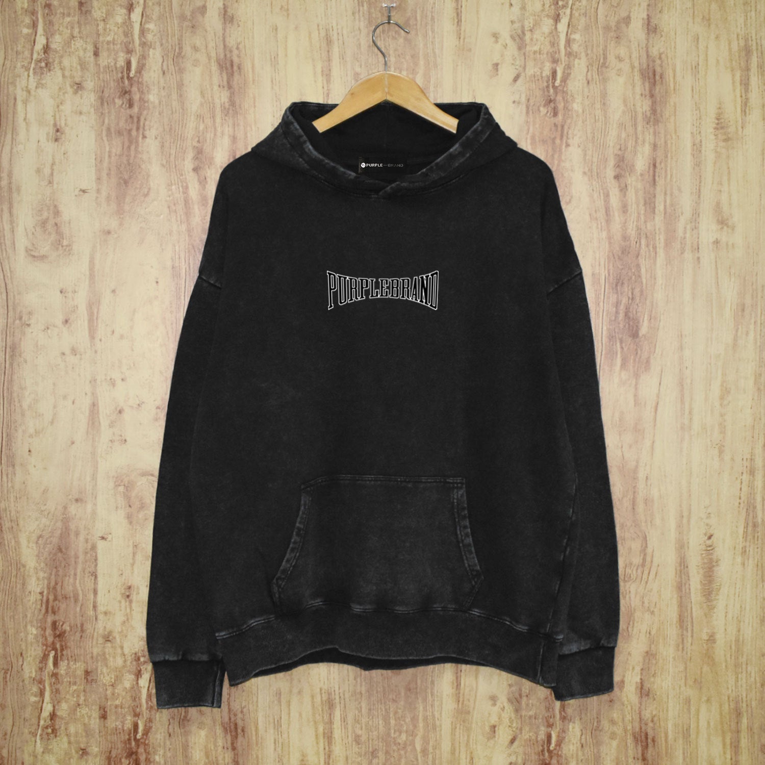 Purple Brand Distressed Hoodie Fashion Old Loose Hooded Sweater