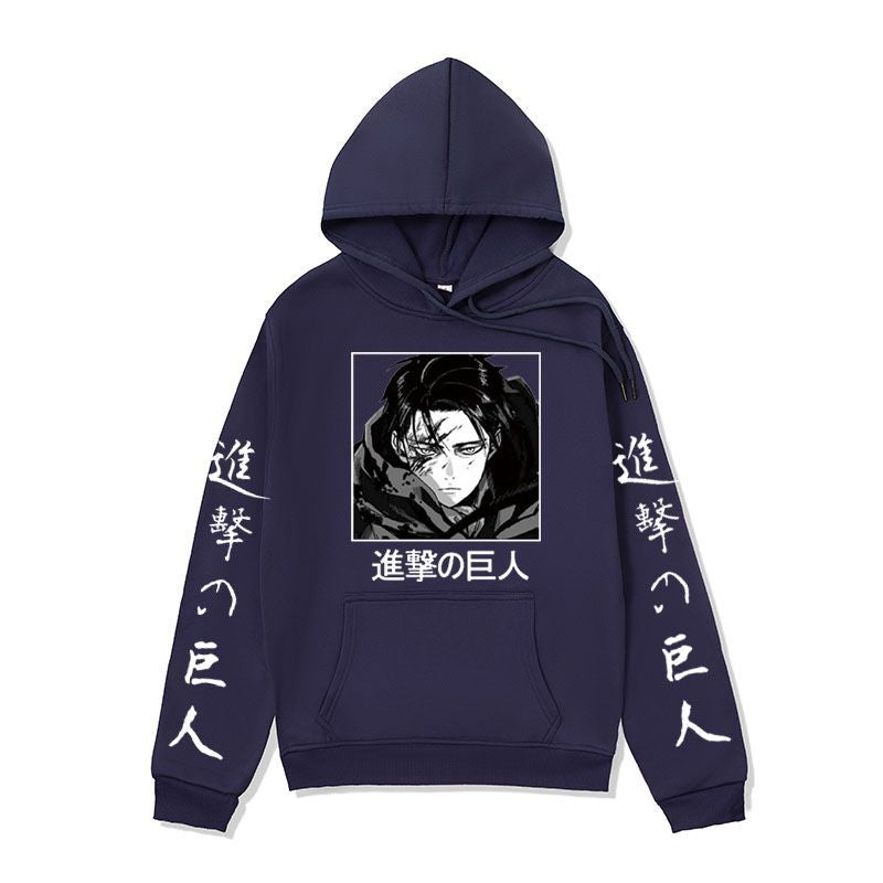 Anime Hoddies Anime Brushed Hoody Autumn and Winter Attack on Titan Series Hoodie Street Jacket Men