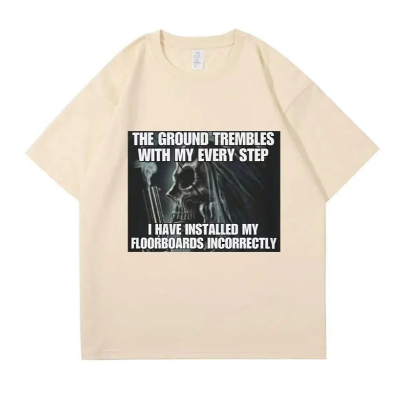 Hard Evil Skeleton Meme T Shirt The Ground mbles with