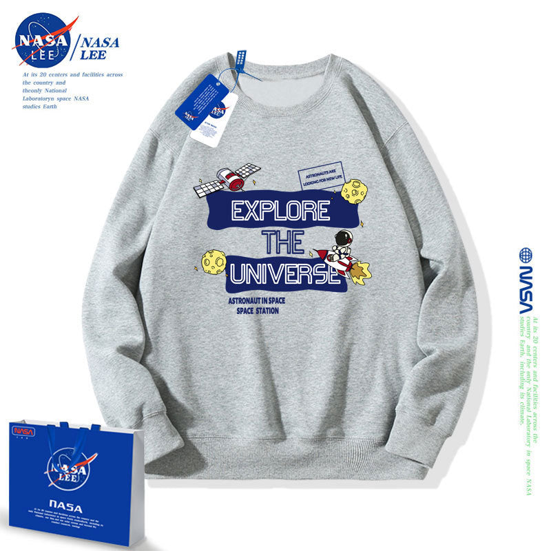Nasa Children Hoodie Nasa Joint Astronaut Boy'S Hoody Autumn And Winter Thickened