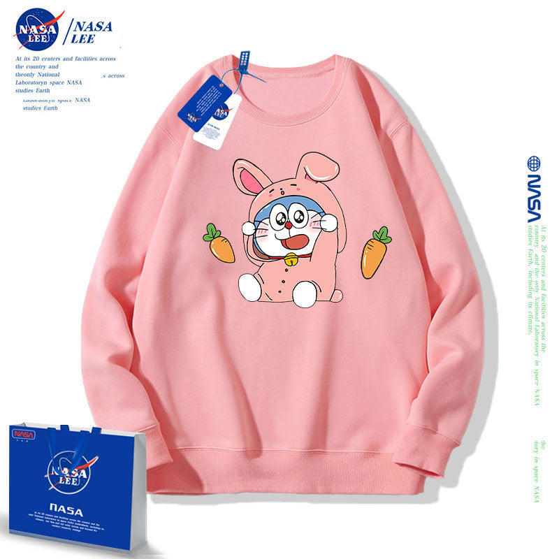 Nasa Children Hoodie Nasa Sweater Girls' Casual Loose Doraemon Pattern