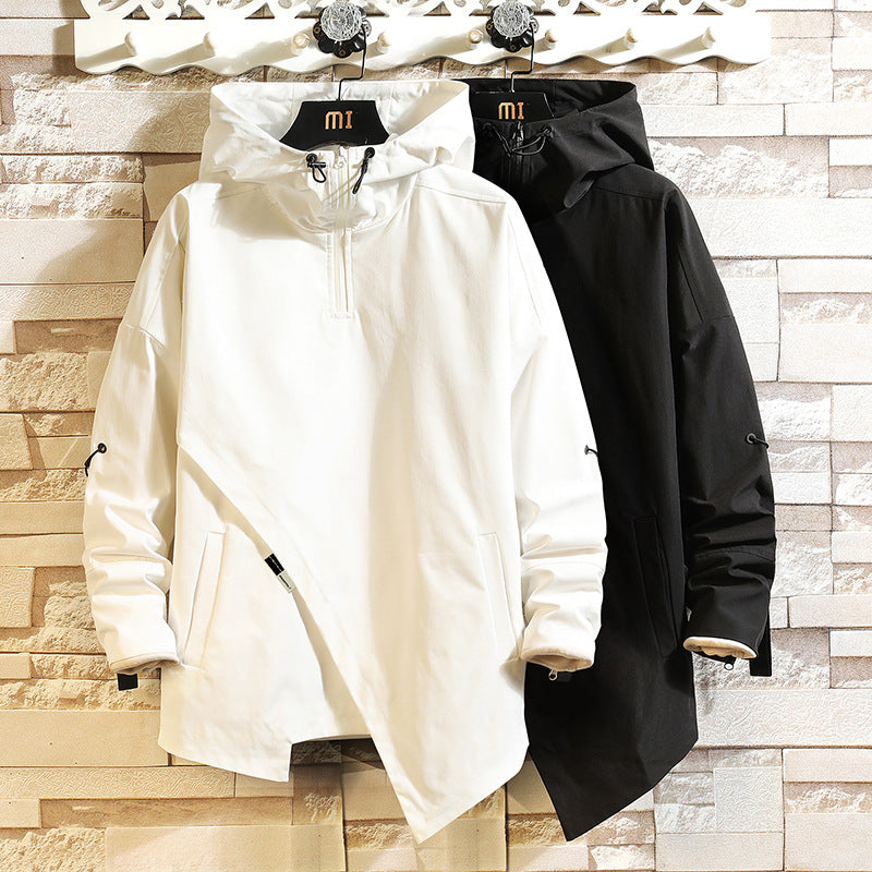 MEN'S Hoodie Turtleneck Jacket Irregular