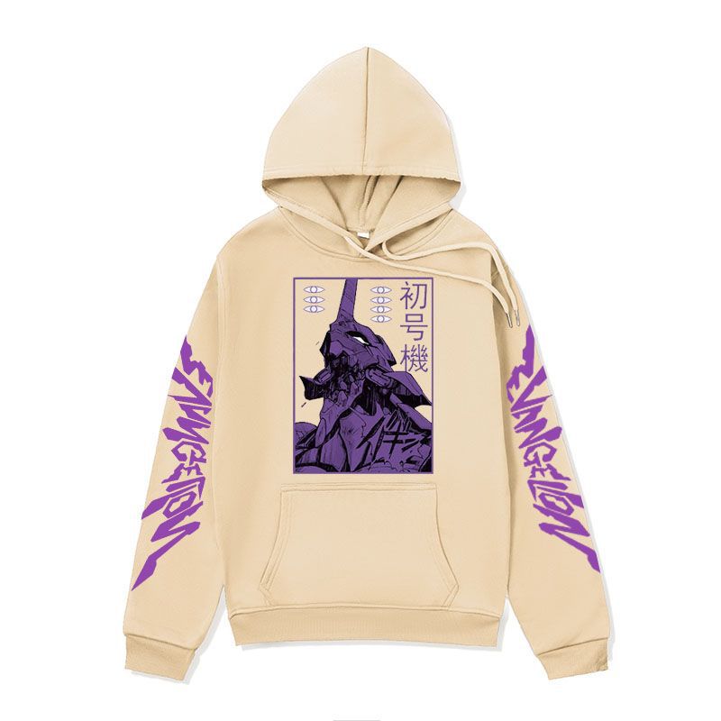 Anime Hoddies Tone Evangelion Printed Sweater Spring and Autumn Fleece Hoodies