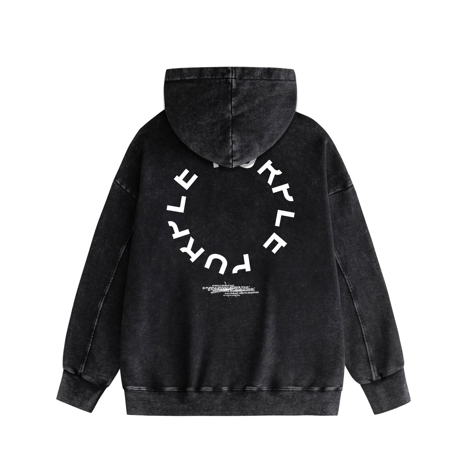 Purple Brand Distressed Hoodie Fashion Old Loose Hooded Sweater