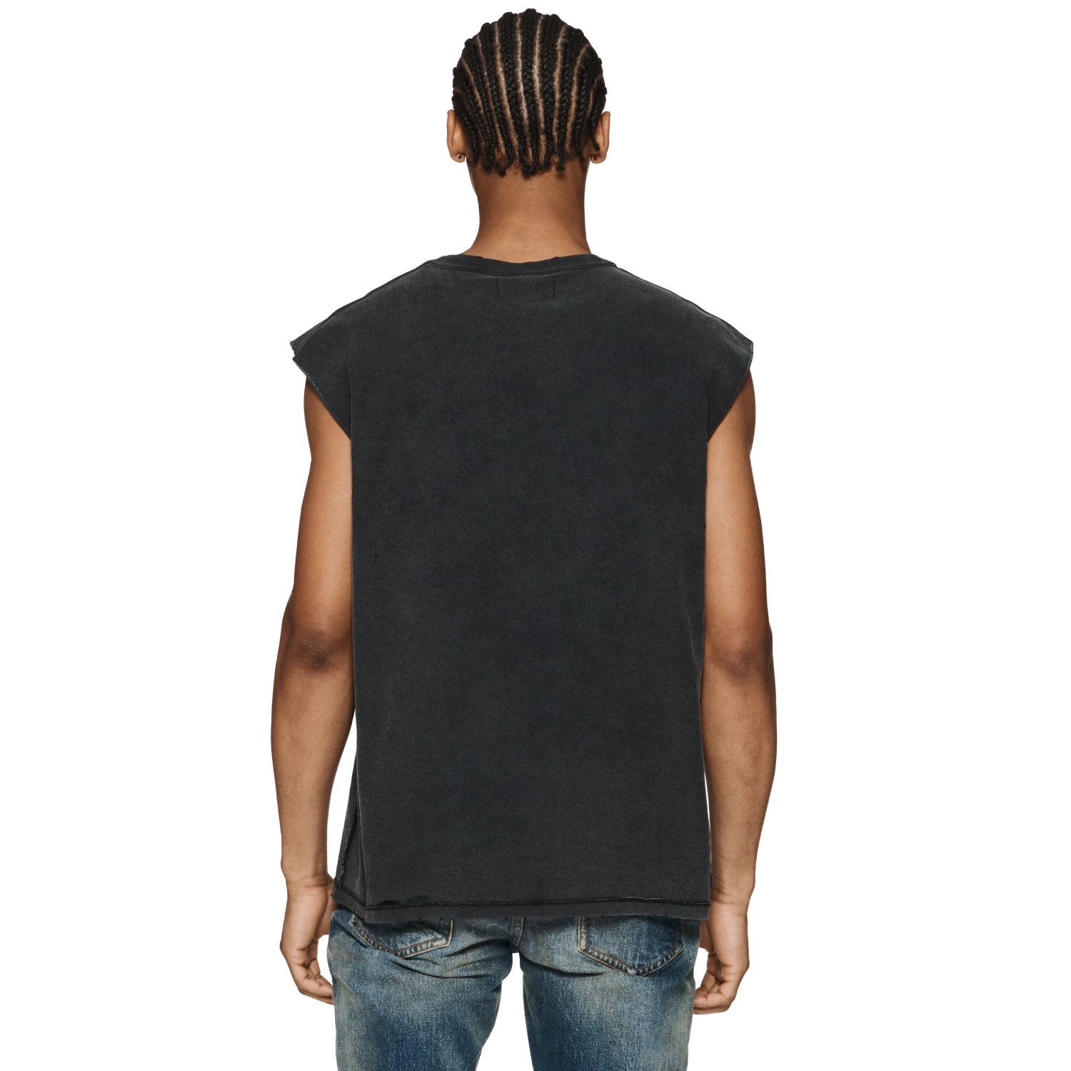 Purple Brand Distressed Tank T Shirts Distressed Sleeveless T-shirt Vest