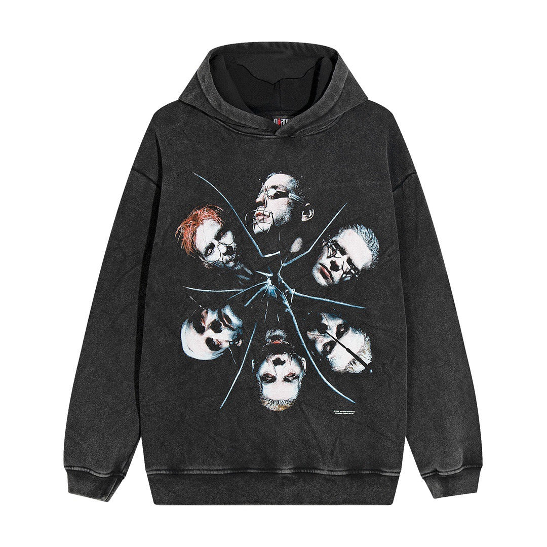 Nirvana Hoodie Fog Style Apollo Kiss Distressed Loose