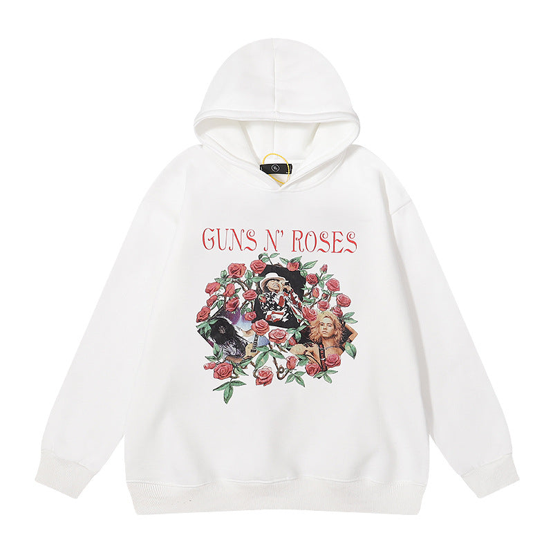 Kanye West Sunday Service Hoodie Guns N'Roses Brushed Hoody Couple