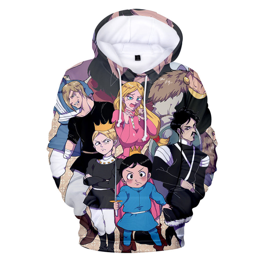 Anime Hoddies 3D Digital Printing Cartoon King Ranking around Pullover Hoodie