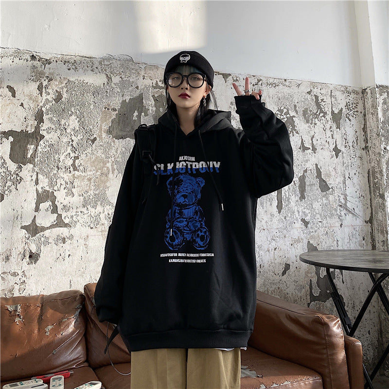 Pop Smoke Hoodies Hooded Sweater Loose Sweet plus Velvet Thickened