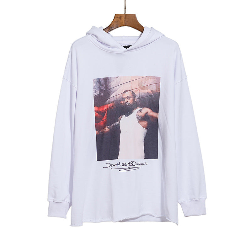 Vlone Hoodie Big V Men'S And Women'S Street Style Loose Hooded Sweater