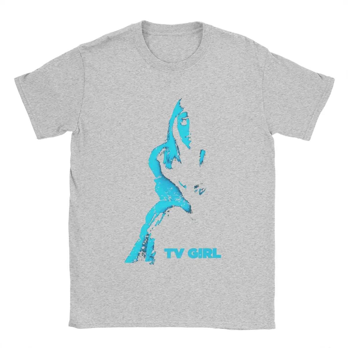 Men Tv Girl T Shirts Pure Cotton Tops Vintage Short Sleeve