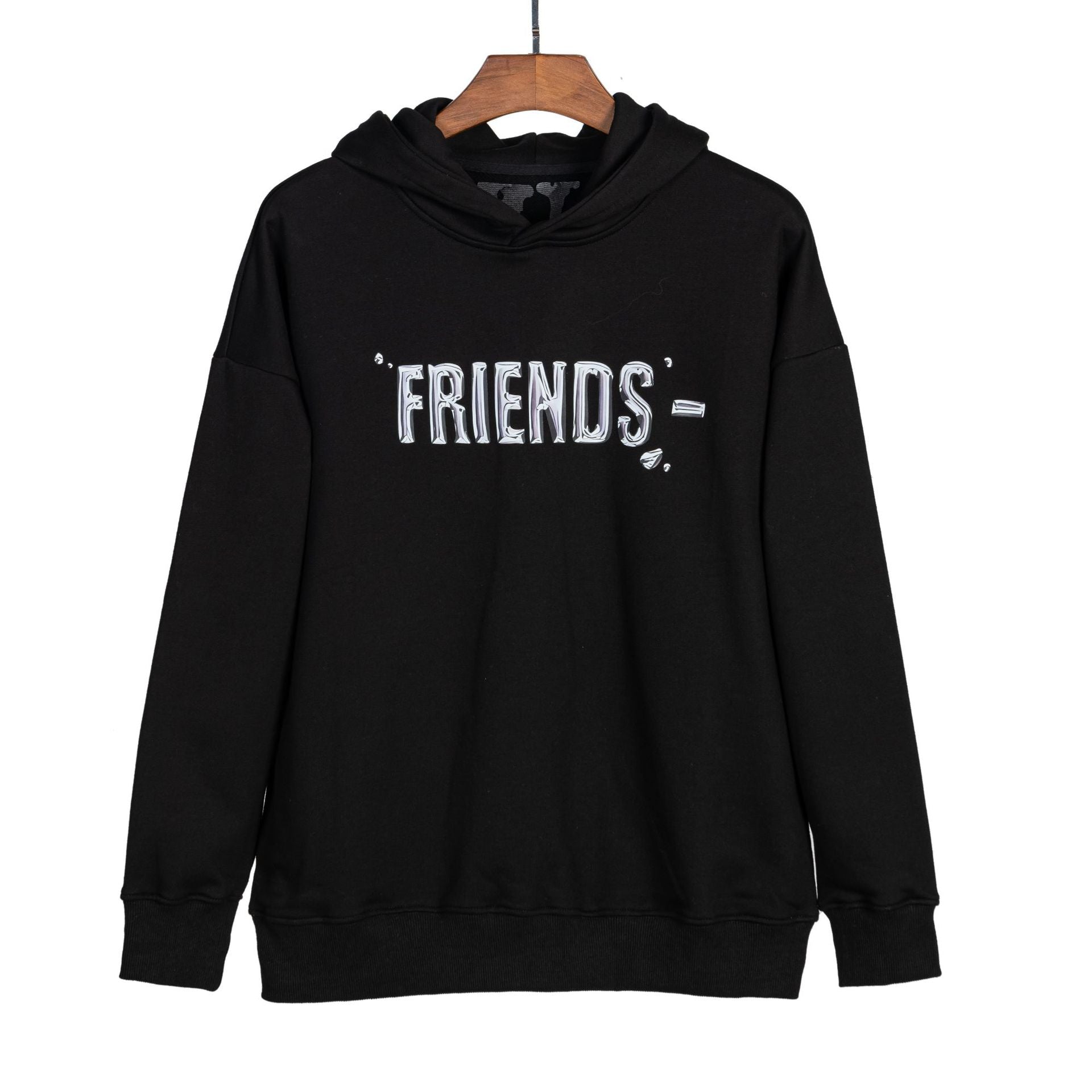 Vlone Hoodie Metal Big V Letter Pullover Hooded