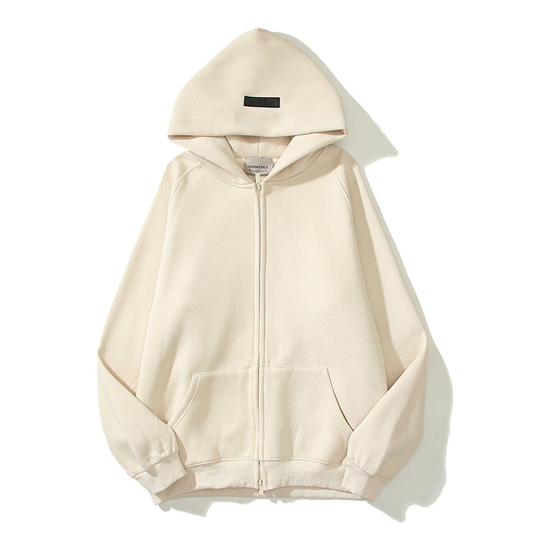 Cardigan Baseball Jacket Letter Flocking Zipper Cardigan Hoodie Fleece Padded Coat