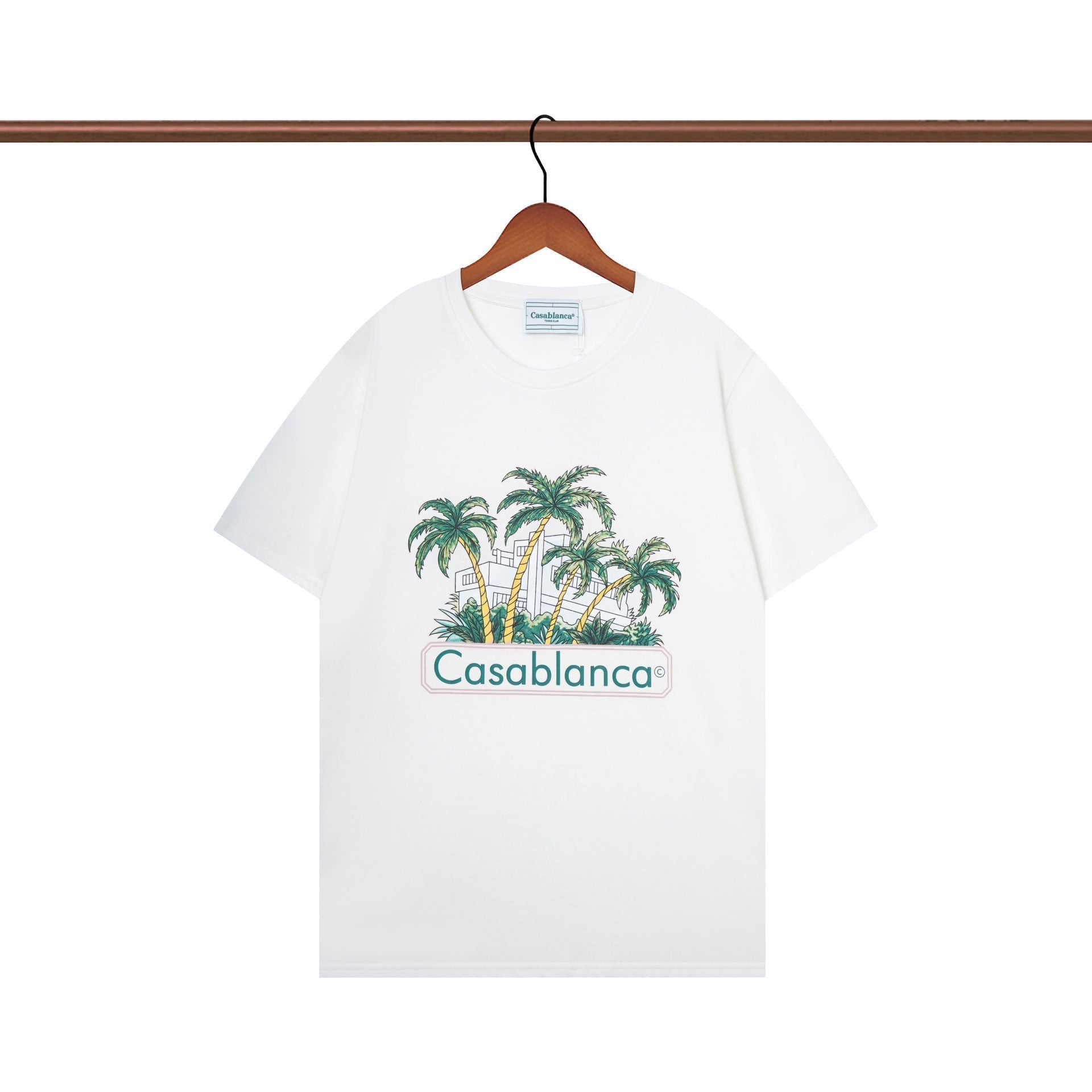 Casablanca T Shirts Crew Neck Loose Cotton Tee