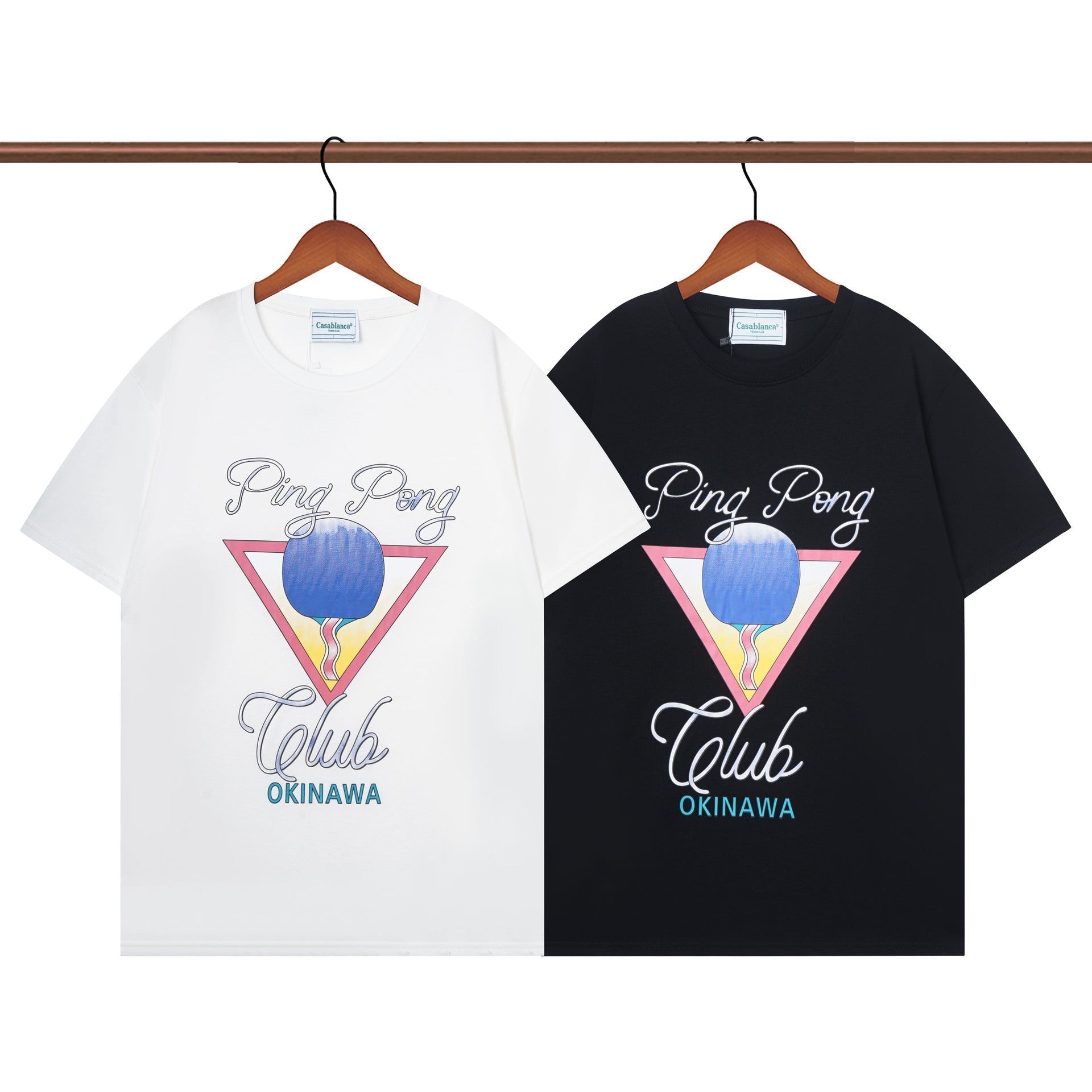 Casablanca T Shirts Crew Neck Loose Cotton Tee