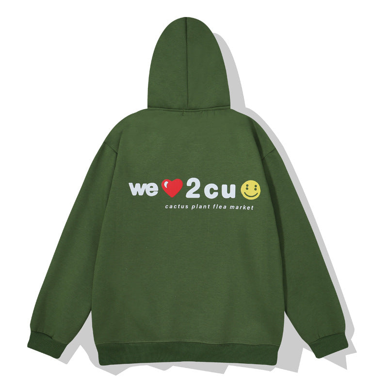 Kanye West Sunday Service Hoodie Autumn And Winter I Love M Box Velvet Padded Hooded Sweatshirt