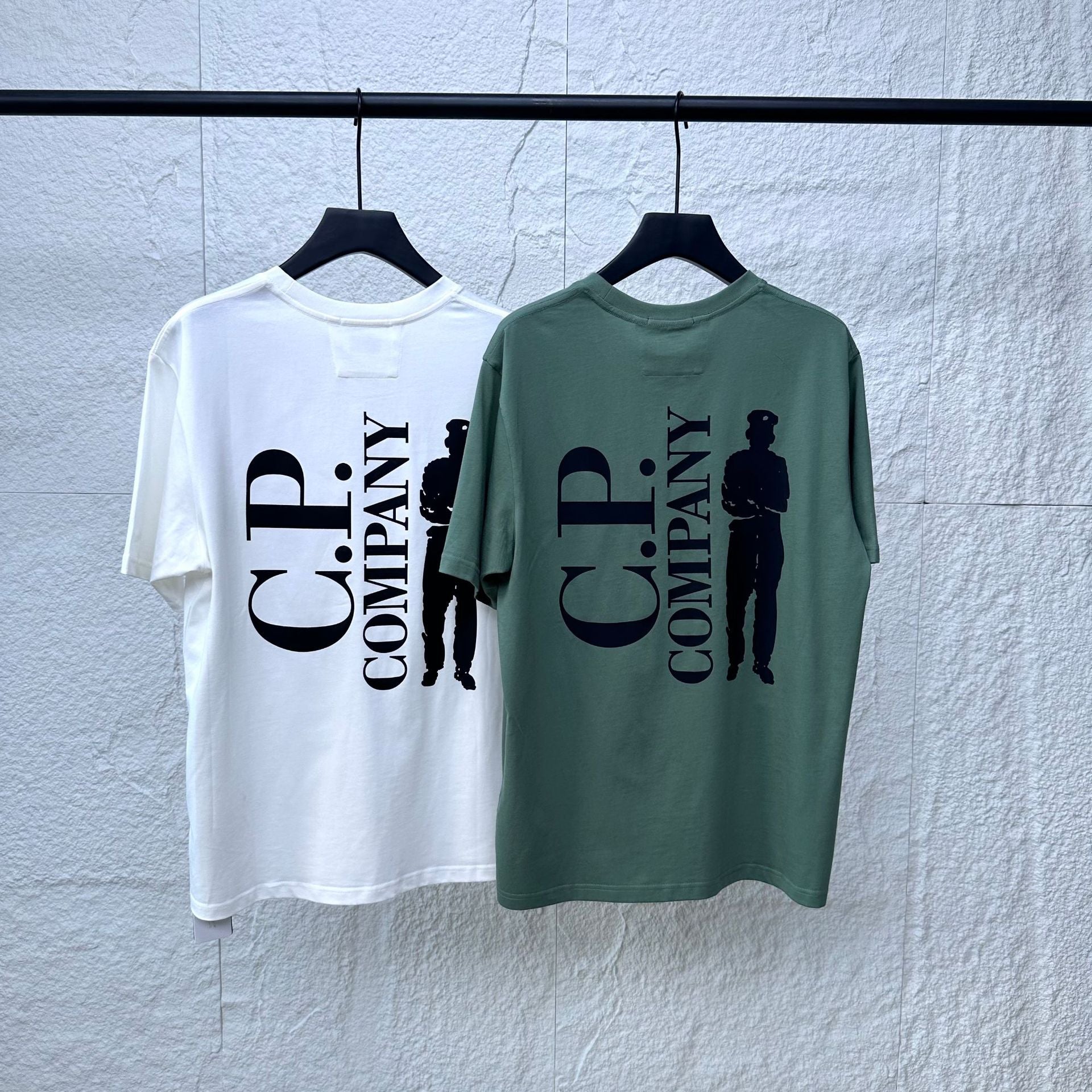 Cp Company T Shirts Embroidery Casual Crew Neck Short Sleeves