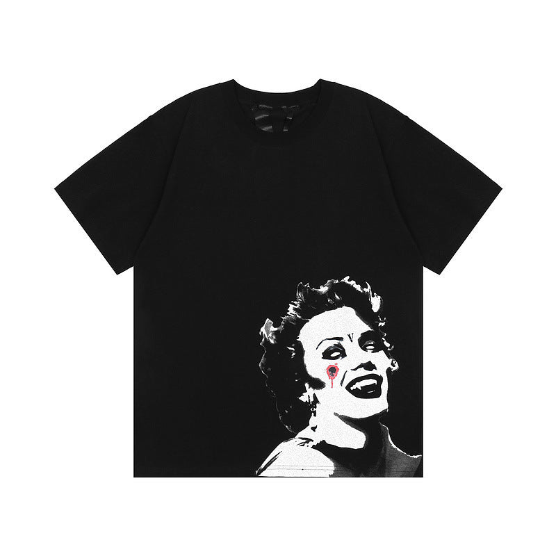 Vlone T Shirt Die Monroe Loose Male And Female Couple Short Sleeve T-Shirt