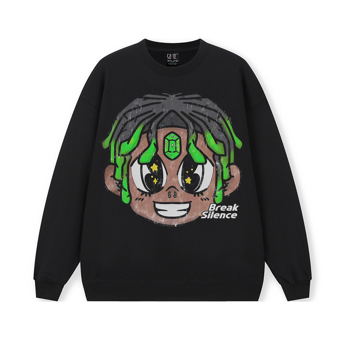 Vintage Hoodie Kids Street Vintage Hooded Sweater Print Crew Neck