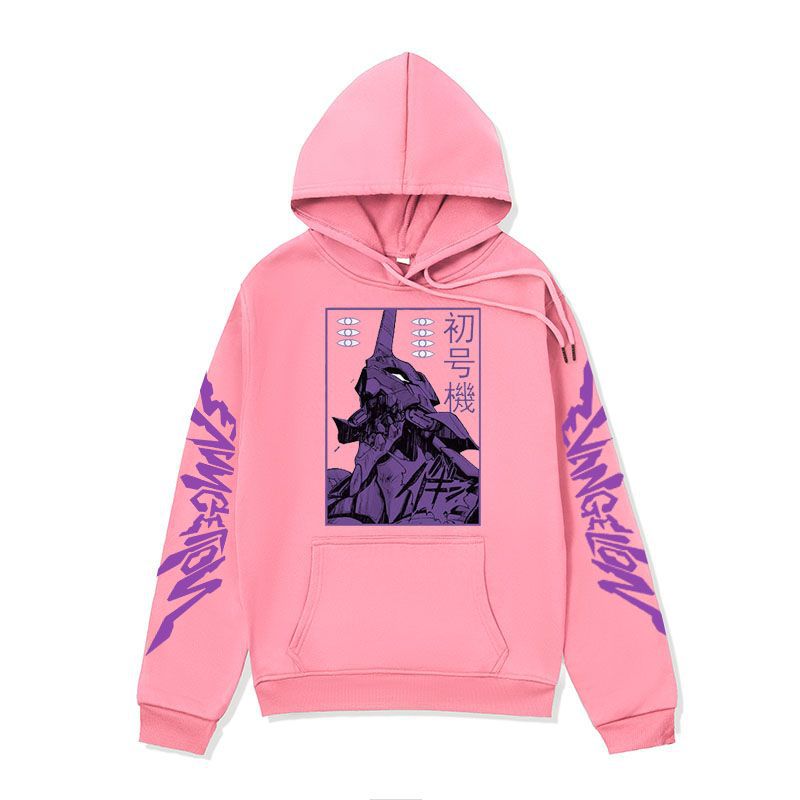 Anime Hoddies Anime Hoodie Tone Evangelion Printed Sweatshirt Spring and Autumn Fleece Hoodies