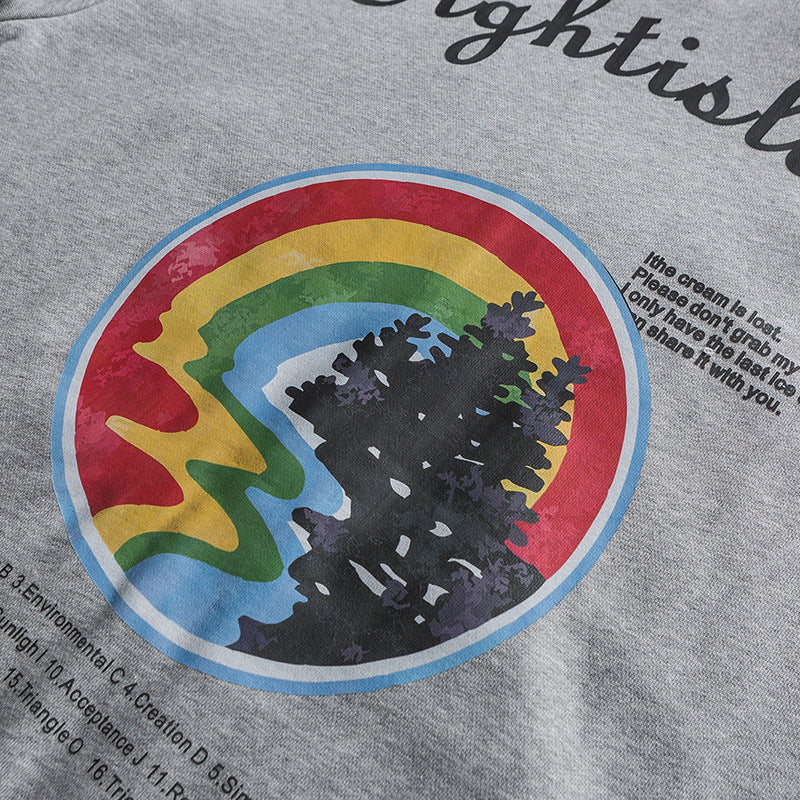 Men Graphic Hoodies Men's Autumn Printed Loose Cardigan Hoodie