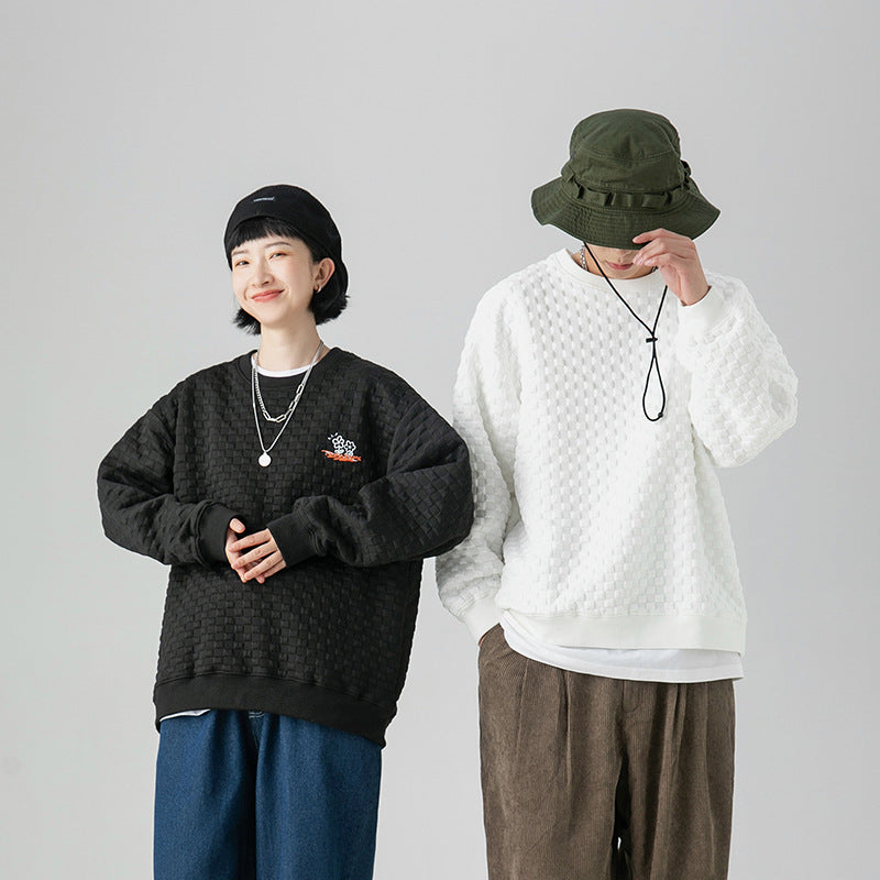 Men Graphic Hoodies Autumn and Winter Black Casual Jacket