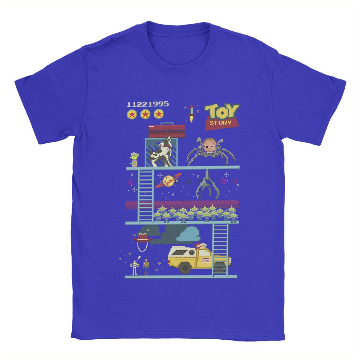 Toy Story T Shirts Men Cotton Casual T-Shirt Round Neck
