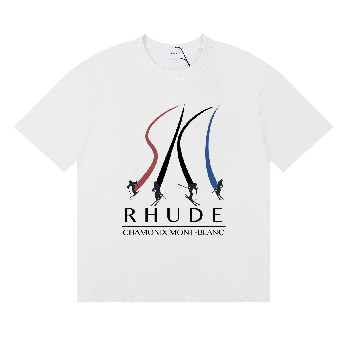 Rhude T Shirt Ski Theme Letter Print Short Sleeve T-Shirt