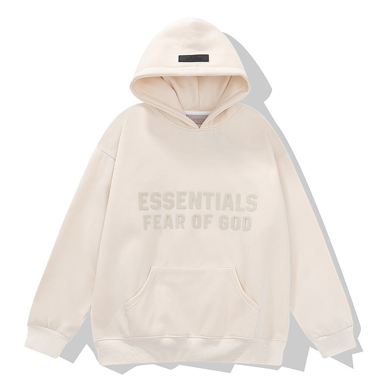Kanye West Sunday Service Hoodie Autumn And Winter Fog Three-Dimensional Printing Flocking Brushed Hoody