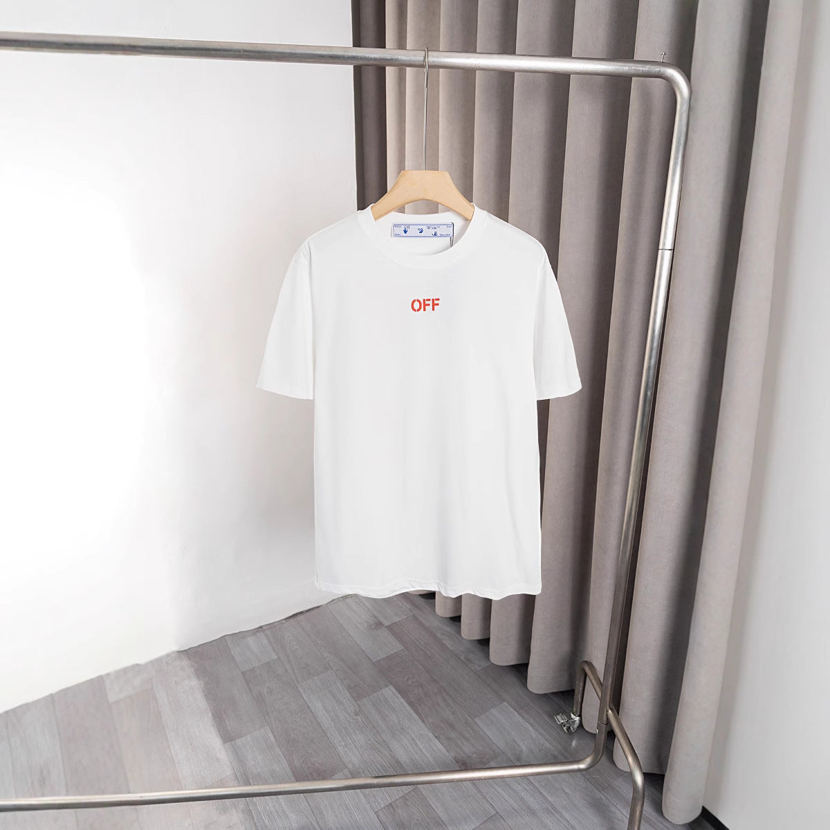 Off White T Shirts OW Cartoon Arrow Pattern Crew Neck Pullover Short Sleeves