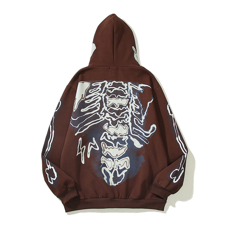 Skull Apparel Skull Sweater Hoodie Zipper Fleece
