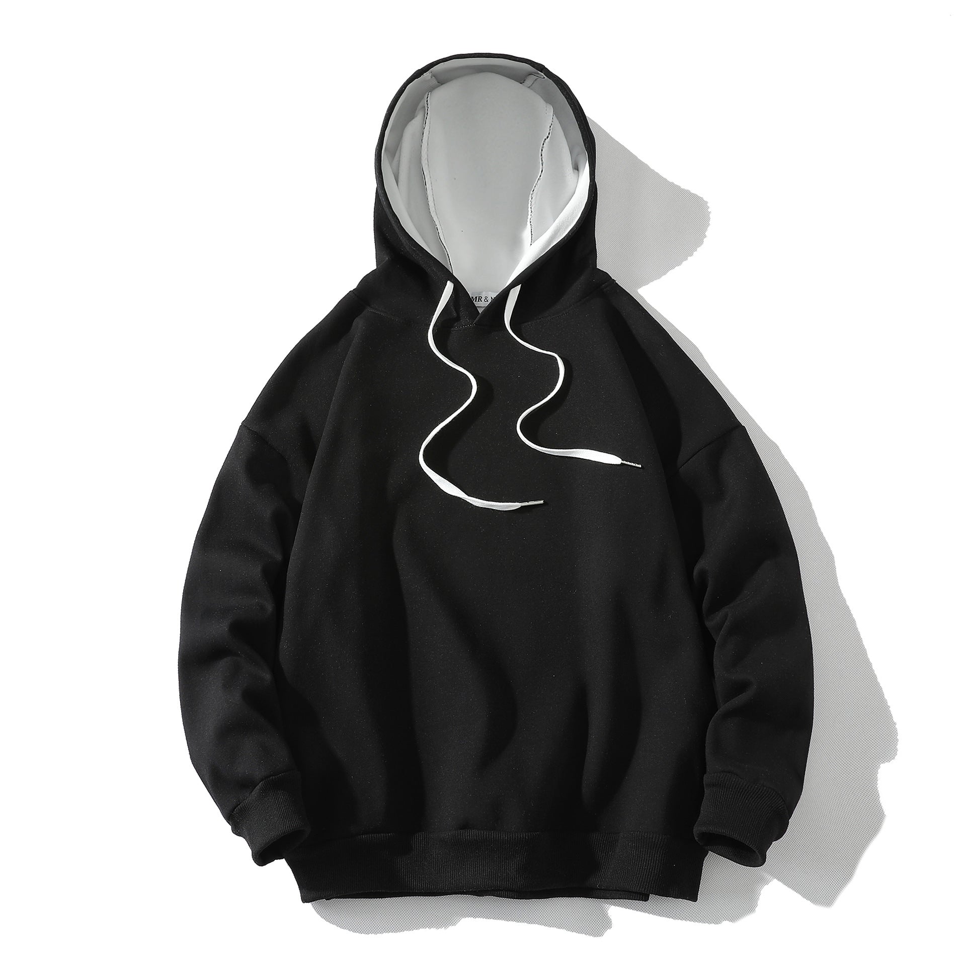 MEN'S Hoodie Solid Color with Fur Without Pockets