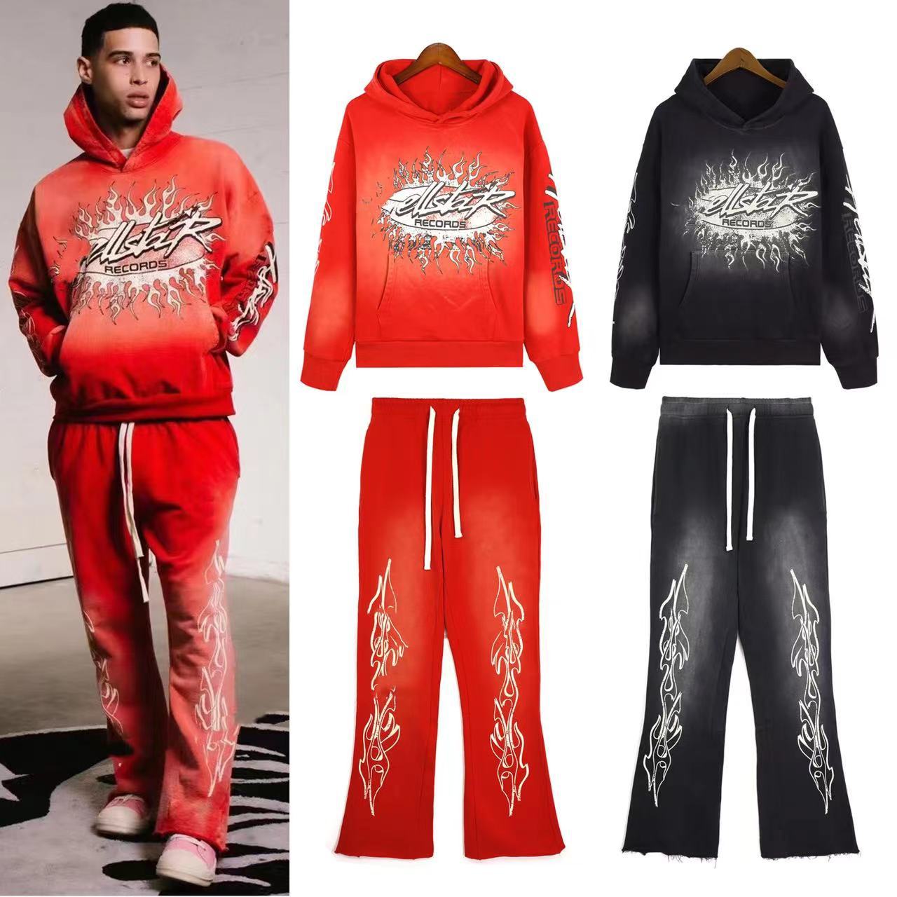 Hellstar Outfit: Hoodie/Sweatpants (Separate Purchase Options) Vintage Distressed