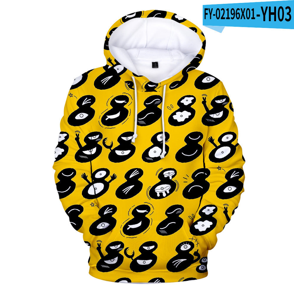 Anime Hoddies 3D Digital Printing Cartoon King Ranking around Pullover Hoodie