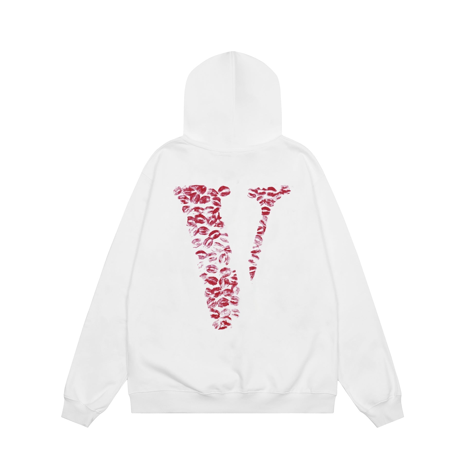 Vlone Hoodie autumn and winter red lips big V letter pullover