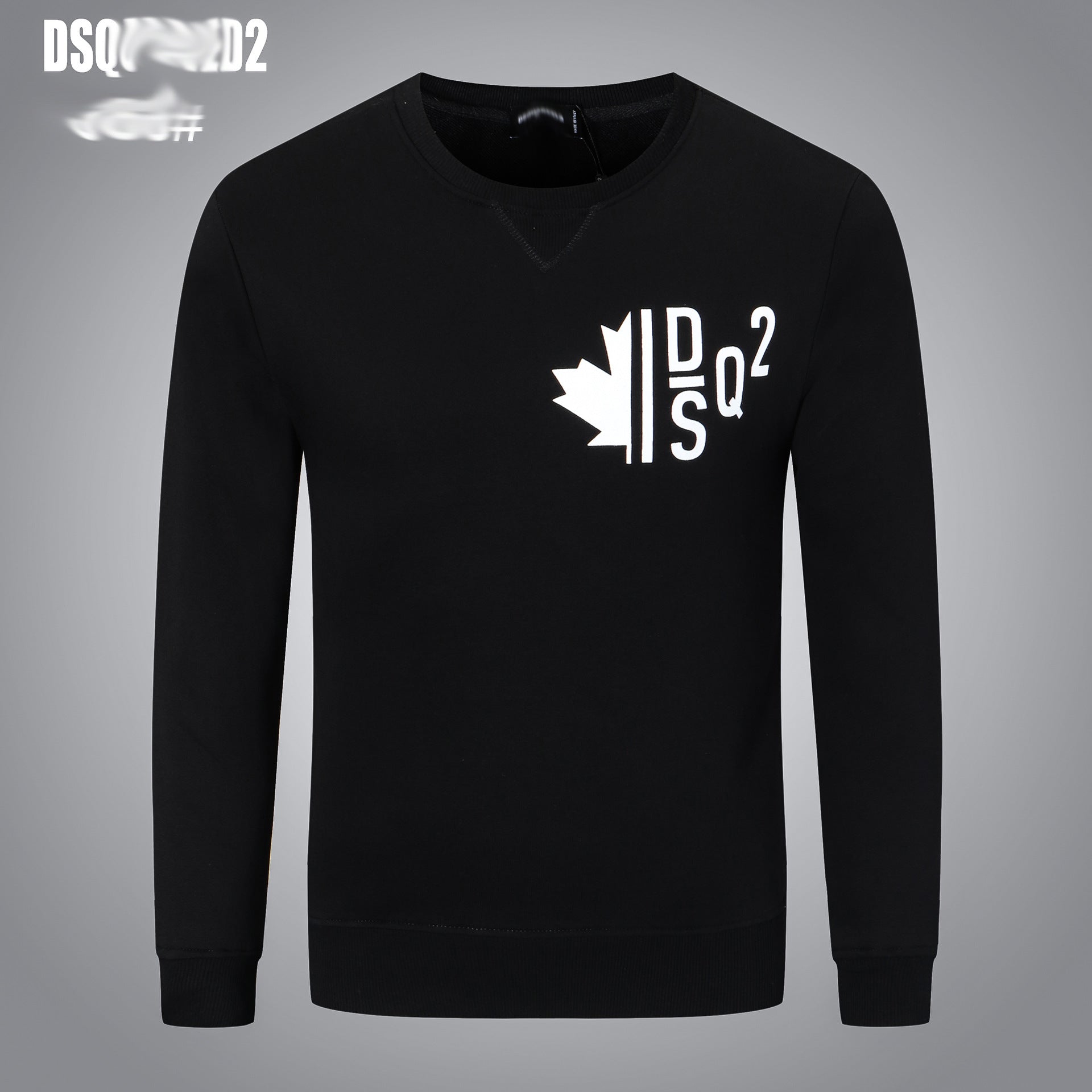 Dsq2 Hoodie DSQ Lian D2 Half Piece Leaf Printed Sweater Trendy Men's Autumn and Winter