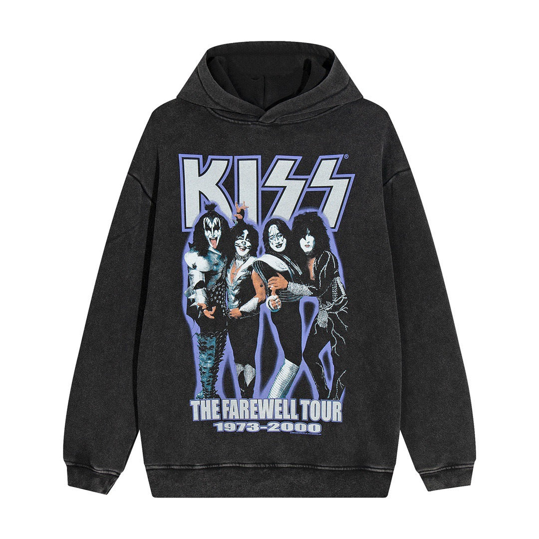 Nirvana Hoodie Fog Style Apollo Kiss Distressed Loose