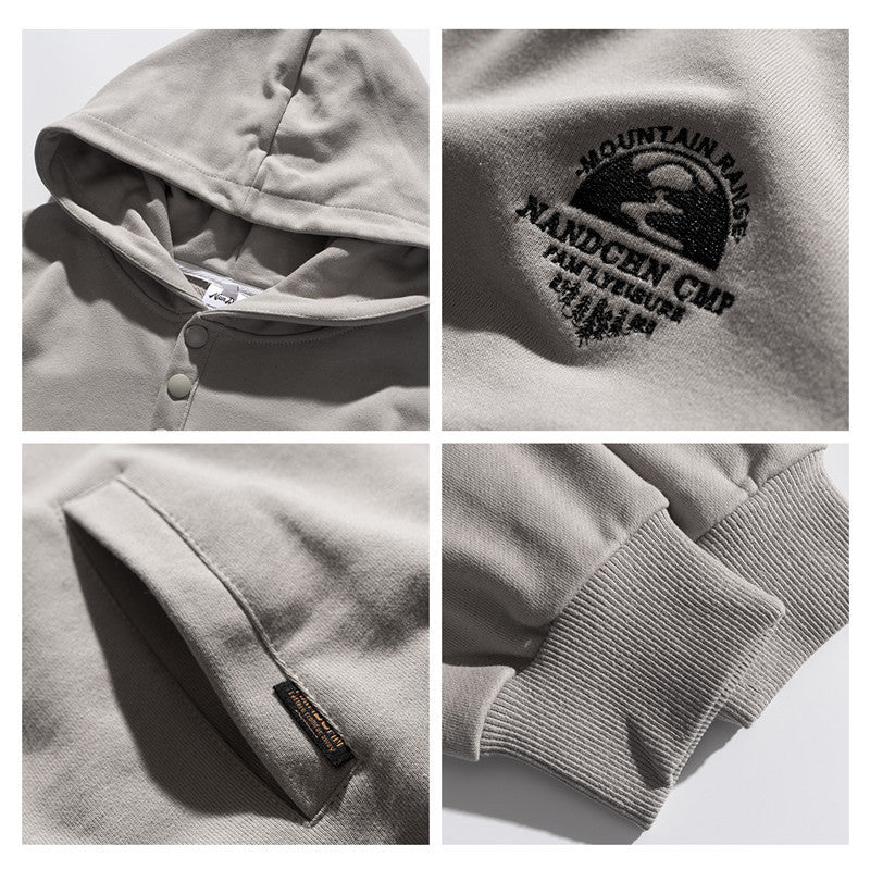 Man Fall Outfis Autumn Simple Solid Color Hooded Sweater Men's Street BF Loose Couple Pullover Hoodie