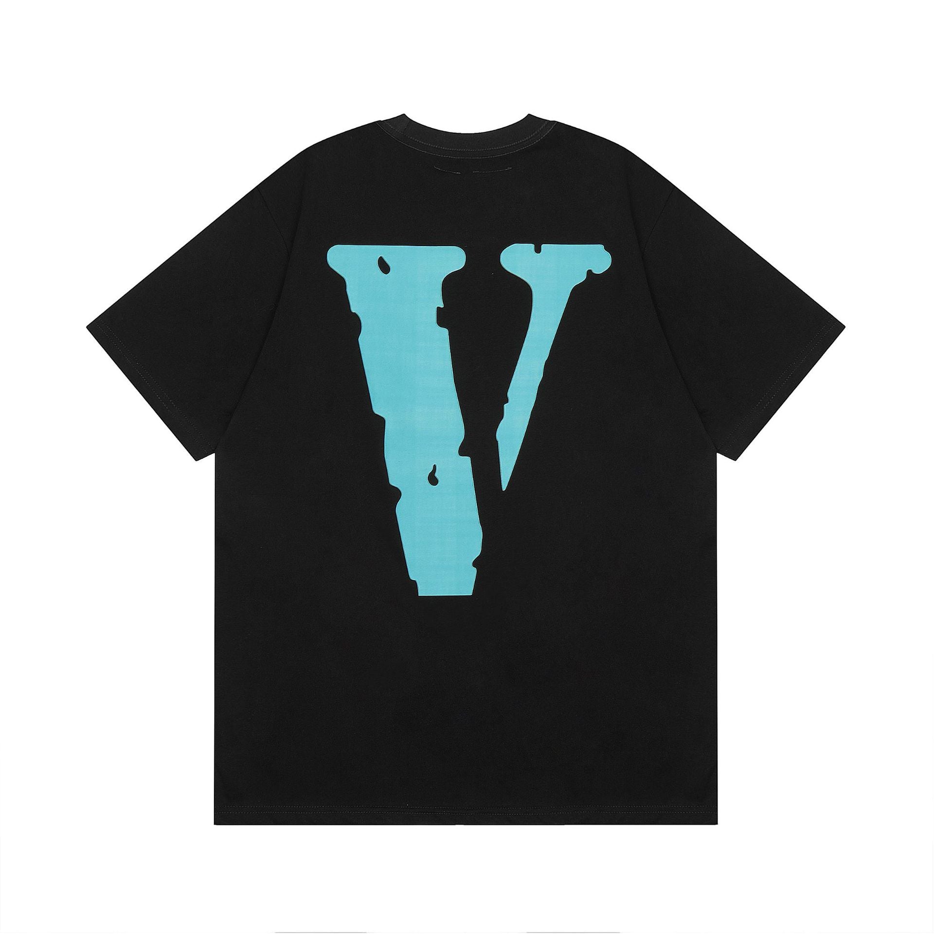 Vlone T Shirt Spring Summer Pattern Crew Neck Pullover Short Sleeve