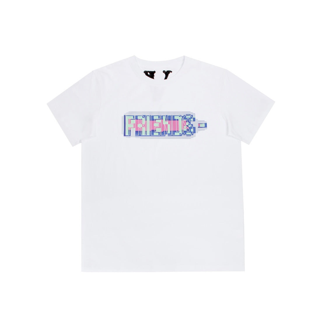 Vlone T Shirt Spring/Summer Print Crew Neck