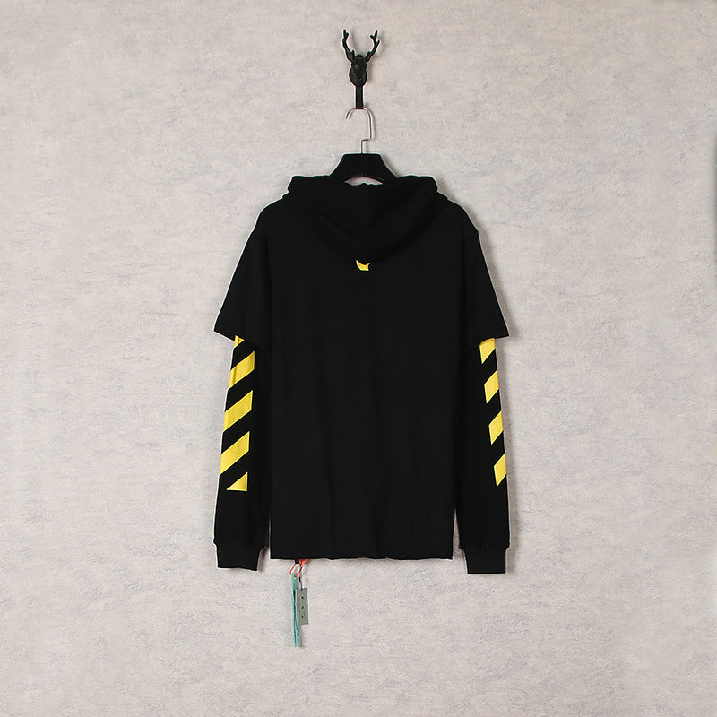 off White Hoodie Autumn Printed Loose Hooded Sweater Jacket