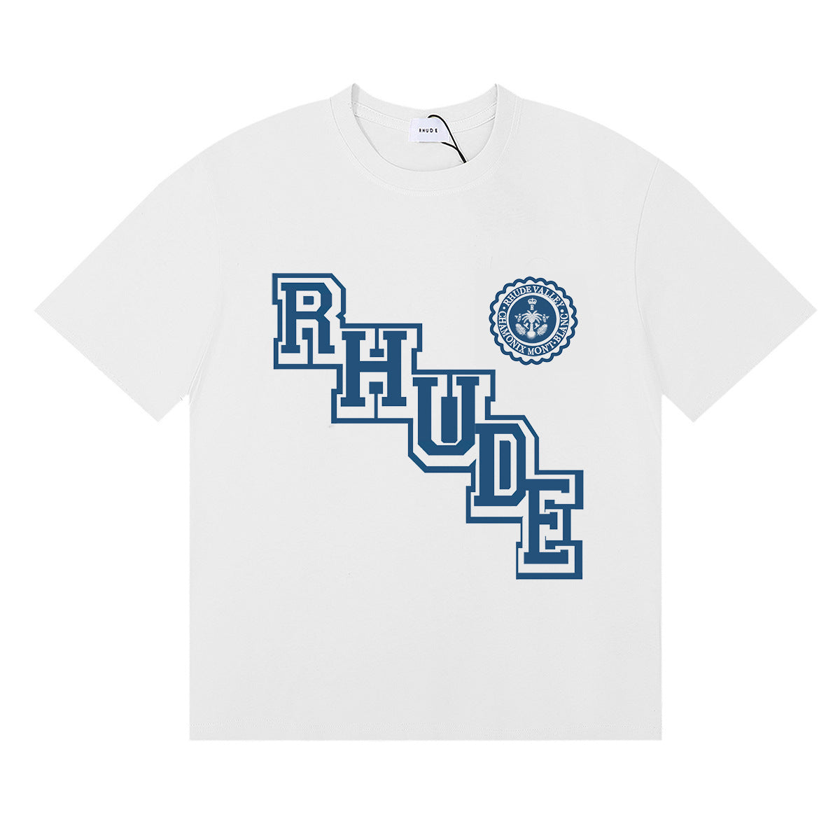 Rhude T Shirt Ski Theme Letter Print Short Sleeve T-Shirt