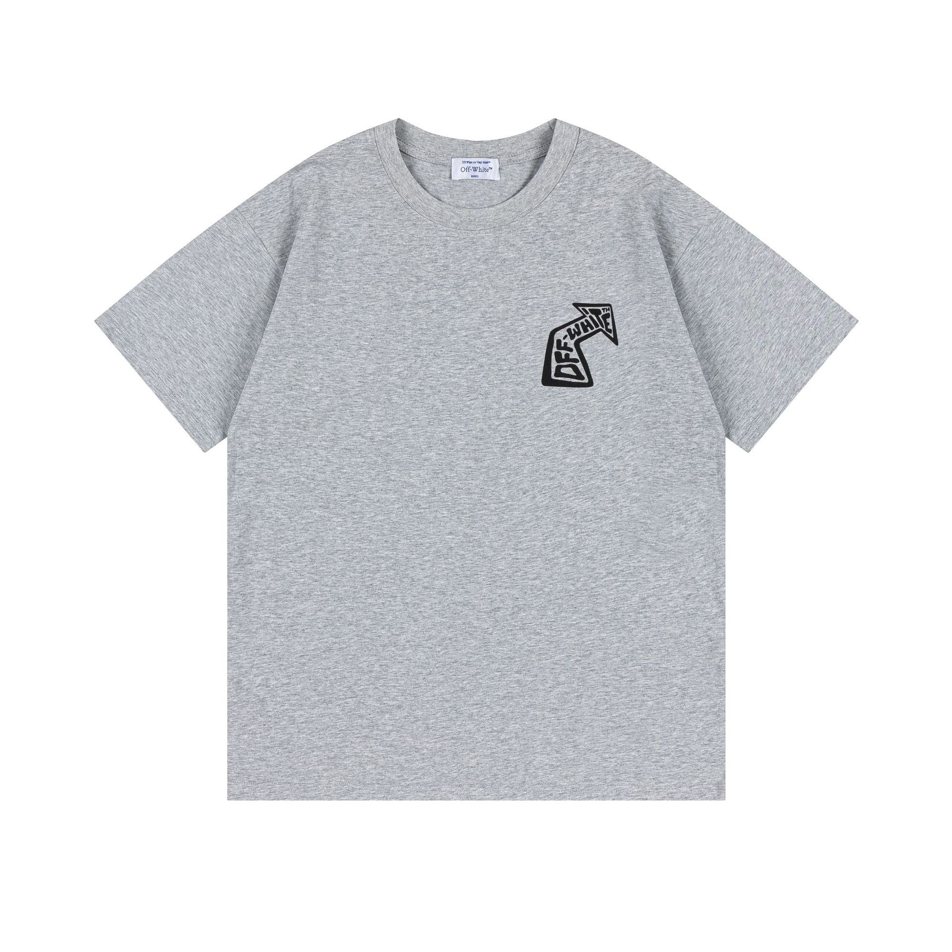 Off White T Shirts OW Nails Arrow Pattern Crew Neck Pullover Short Sleeves