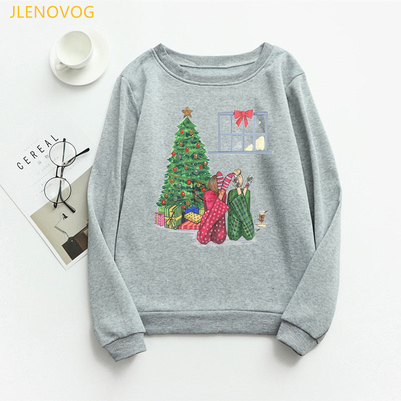 Christmas e and Christmas gifts print hoodies women clothes