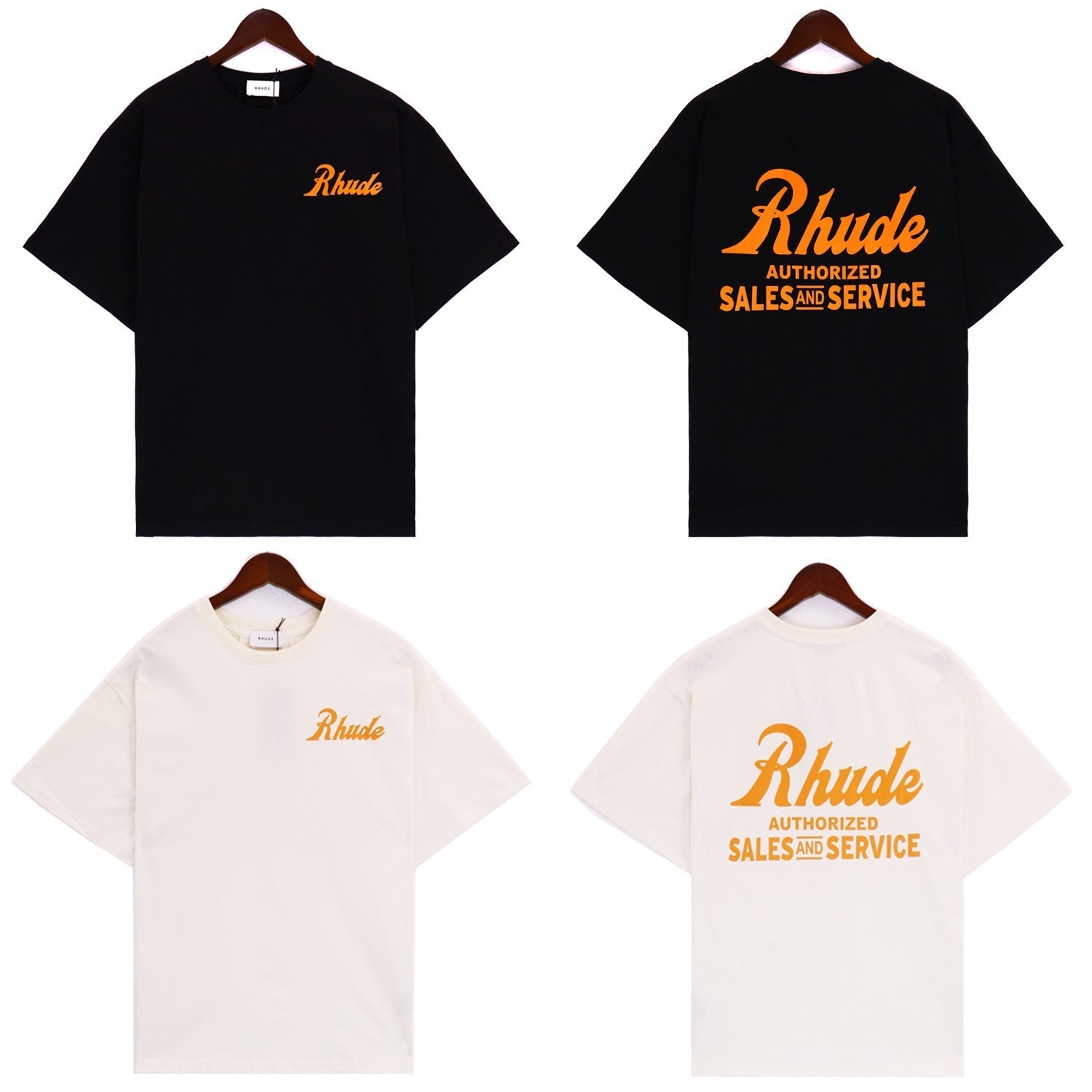 Rhude T Shirt Label Wings Alphabet Earth Print Short Sleeve T-Shirt