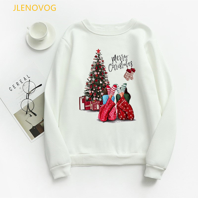 Christmas e and Christmas gifts print hoodies women clothes