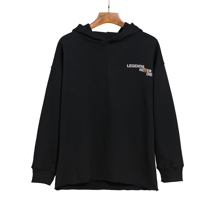 Vlone Hoodie V-Neck Print Hoodie Men And Women Pullover Sweater Coat