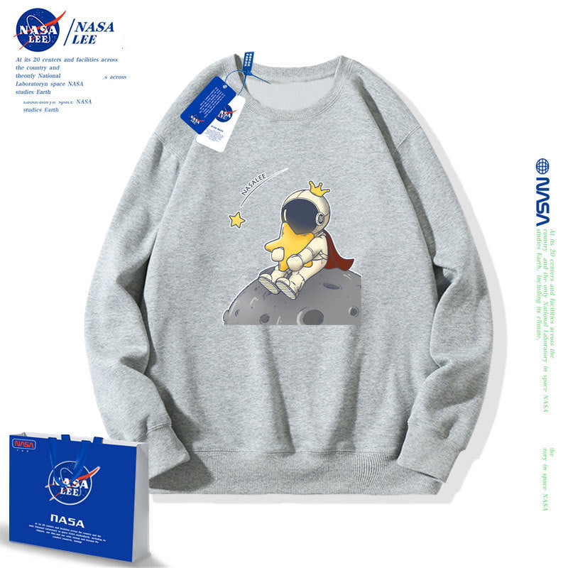 Nasa Children Hoodie Nasa Sweater Children'S Clothing Autumn Loose Round Neck Base