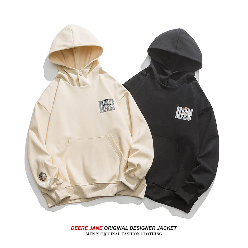 Men Pullover Hoodie Spring Hooded Sweater Men's Loose All-Matching Casual