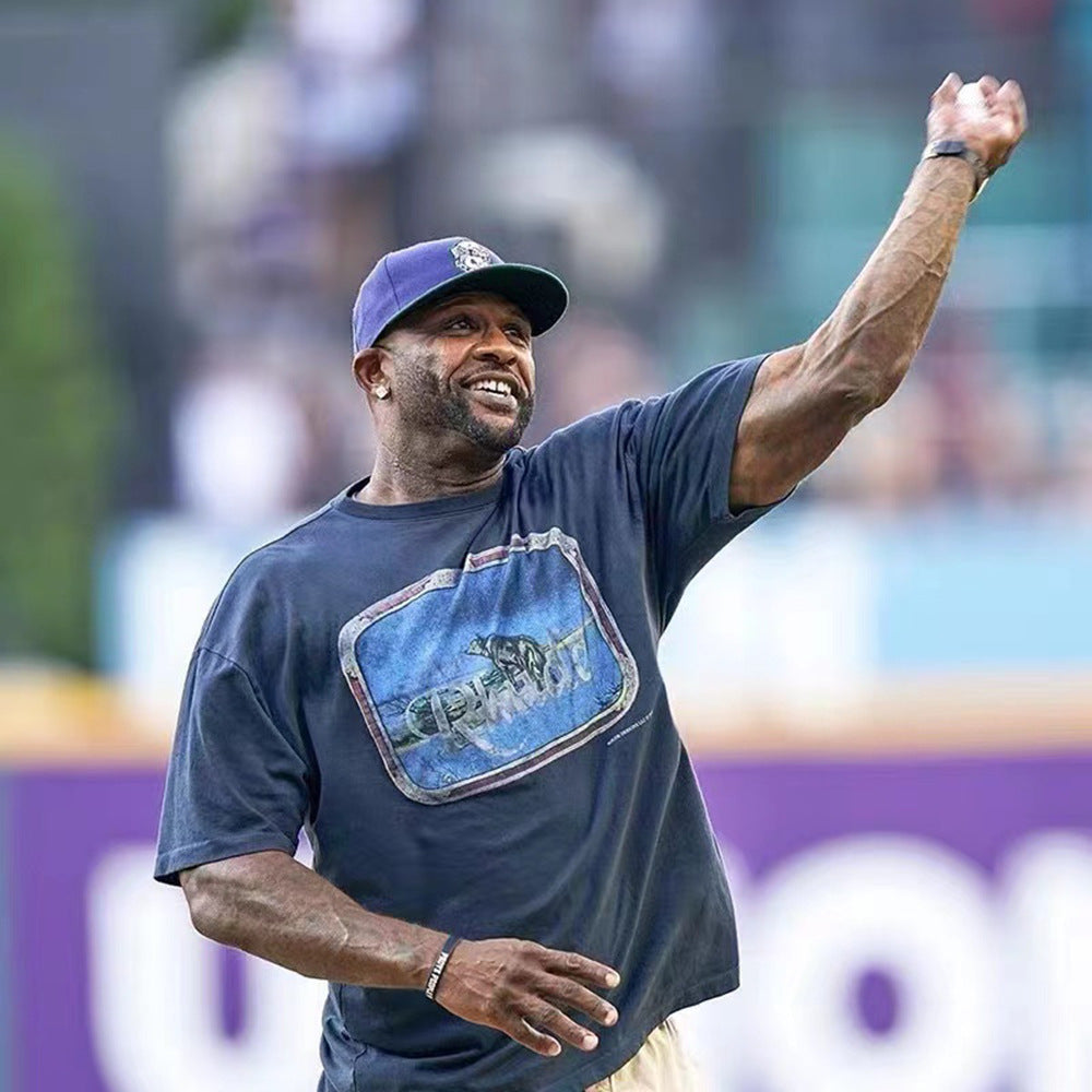 Rhude T Shirt Micro Label Letter Retro Printed Short Sleeve T-Shirt